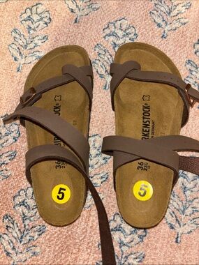 Birkenstock Kids Brown Crisscross Strap Sandals